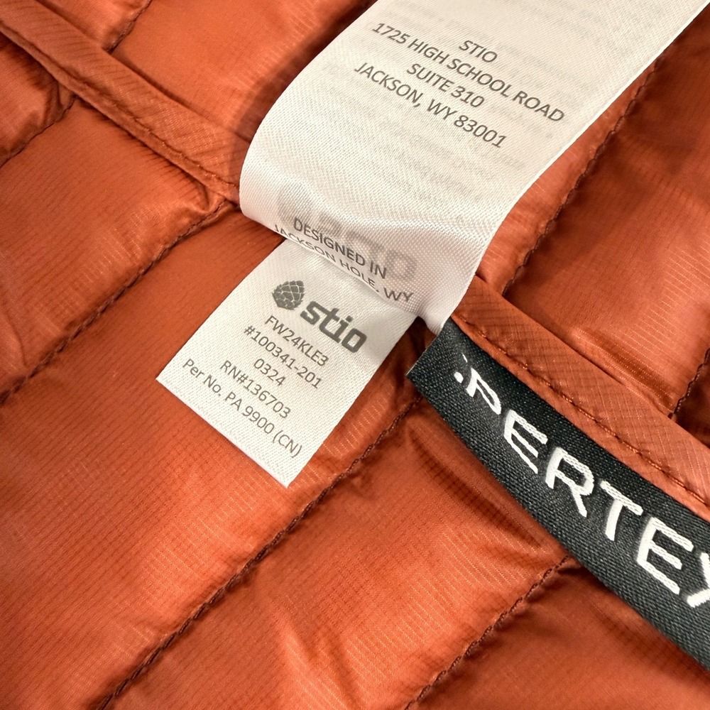 NEW Stio Pinion Down Vest Womens Small Puffer Orange/Rust 800 FillPower HyperDRY - Picture 11 of 15